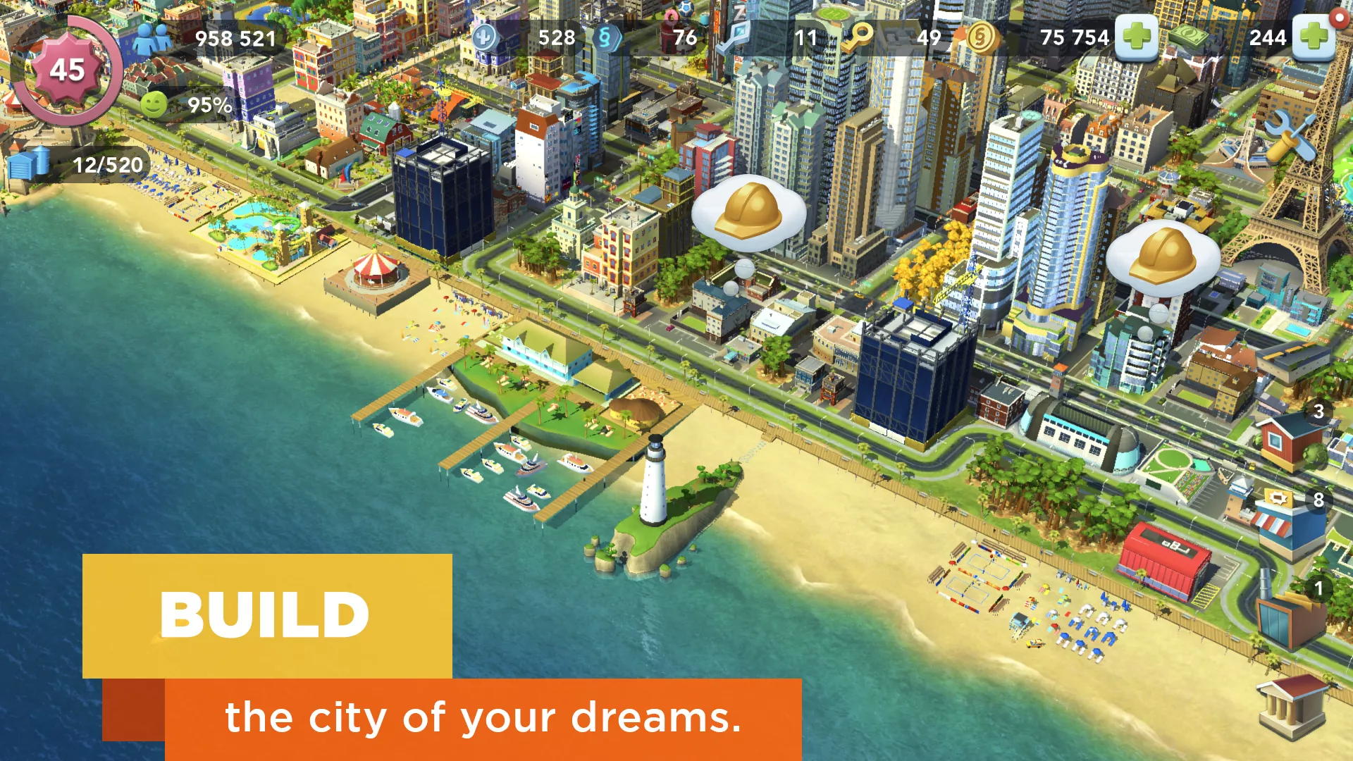 Скачать SimCity BuildIt v1.55.1.125260 Мод APK (Много денег)