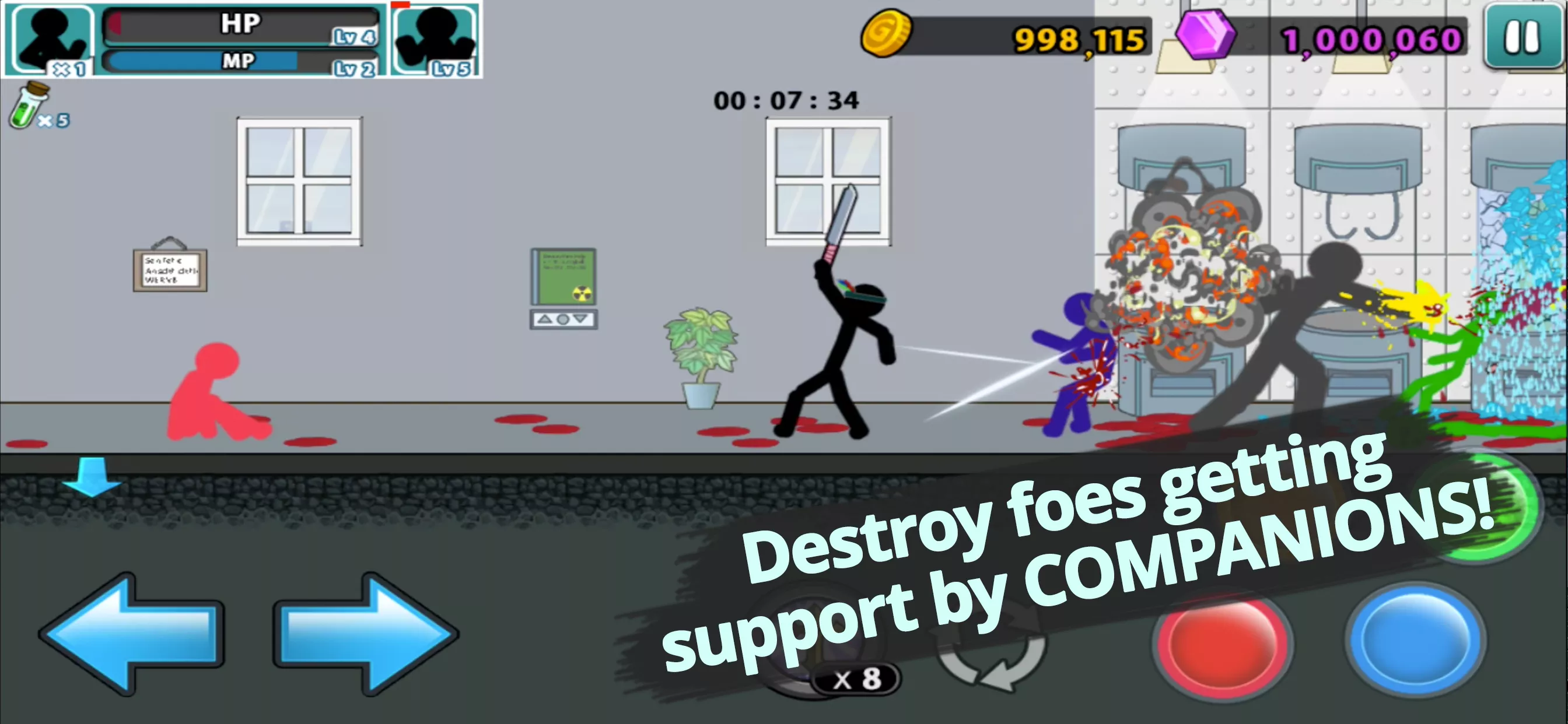 Скачать Anger of Stick 5: Zombie v1.1.87 Мод APK (Много денег)